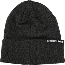 Load image into Gallery viewer, Bioworld Demon Slayer Character Embroidered Plain Black Cuffed Knitted Winter Beanie Hat