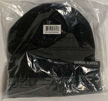 Load image into Gallery viewer, Bioworld Demon Slayer Character Embroidered Plain Black Cuffed Knitted Winter Beanie Hat