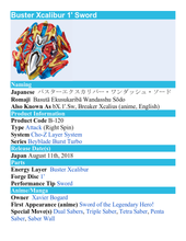 Load image into Gallery viewer, Takara Tomy Beyblade Burst B-120 Buster Xcalibur 1' Sword Starter Set