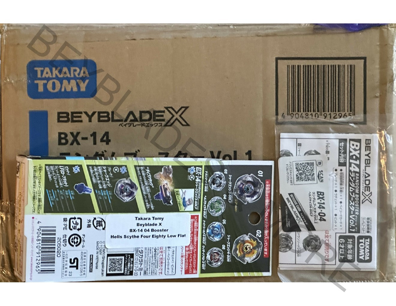 Takara Tomy Beyblade X BX-14 04 Booster Hells Scythe Four Eighty Low Flat 