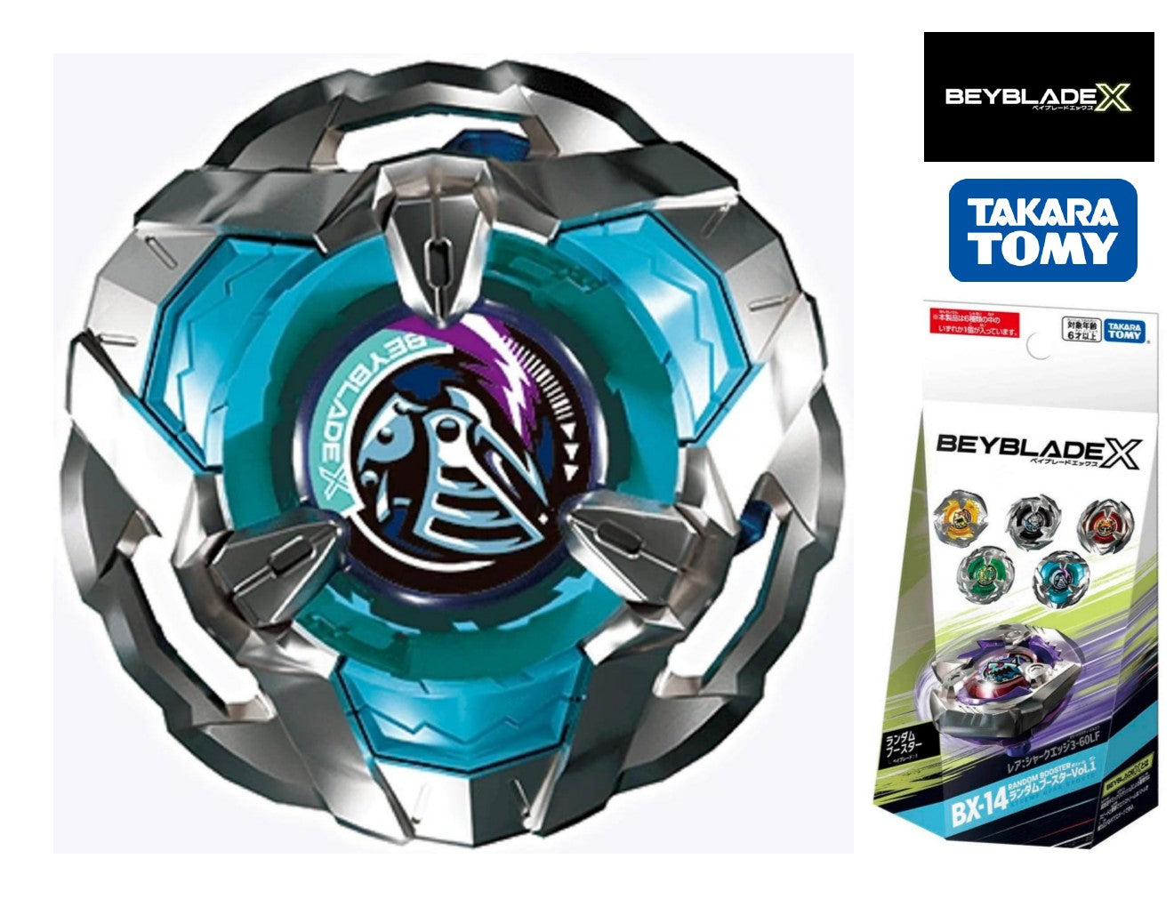 Original Takara Tomy Beyblade X BX-06 Booster Night Shield 3-80N