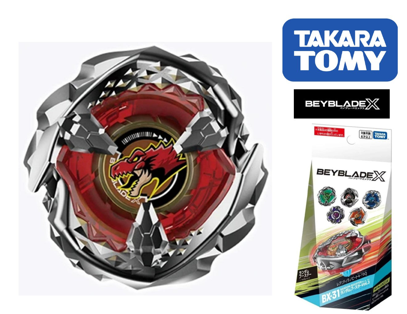 Takara Tomy Beyblade X BX-31 01 Tyranno Beat 4-70Q (Prize) (Japan 