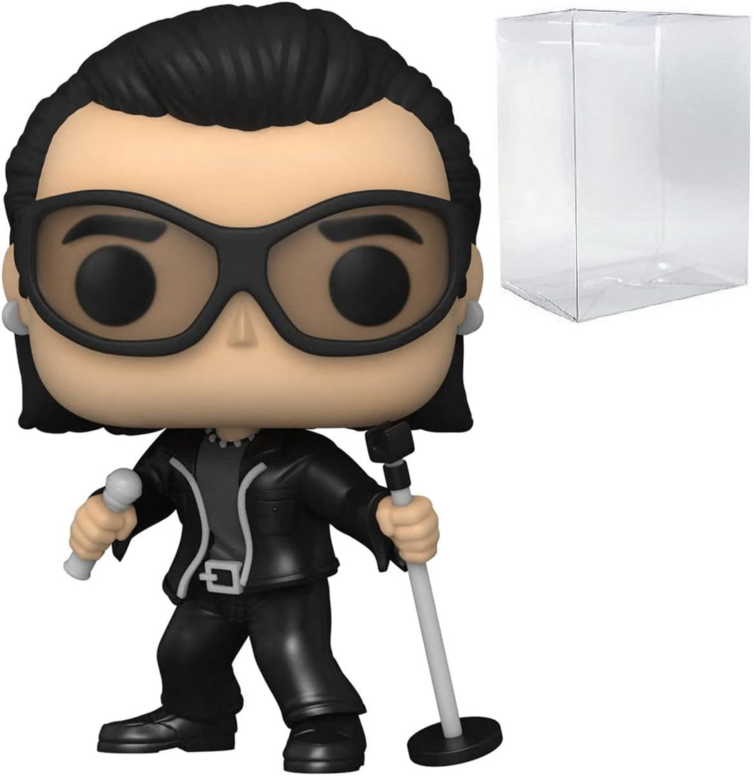 POP Rocks: U2, ZooTV - Bono Funko Vinyl Figure (Bundled with Compatible Box Protector Case), Multicolored, 3.75 inches