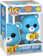Load image into Gallery viewer, Funko POP! Care Bears 40th Anniversary – Champ Bear Vinyl Figure (3.75-Inch, Multicolored) – Bundled with Compatible Box Protector Case
