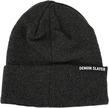 Load image into Gallery viewer, Bioworld Demon Slayer Character Embroidered Plain Black Cuffed Knitted Winter Beanie Hat
