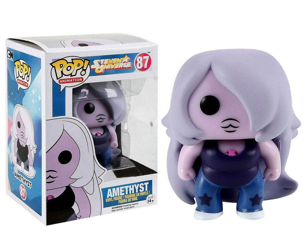 Funko Pop! Animation Steven Universe #87 – Amethyst (Glow-in-the-Dark, Vaulted, Rare, Packaged in Pop Protector, Ages 14+)