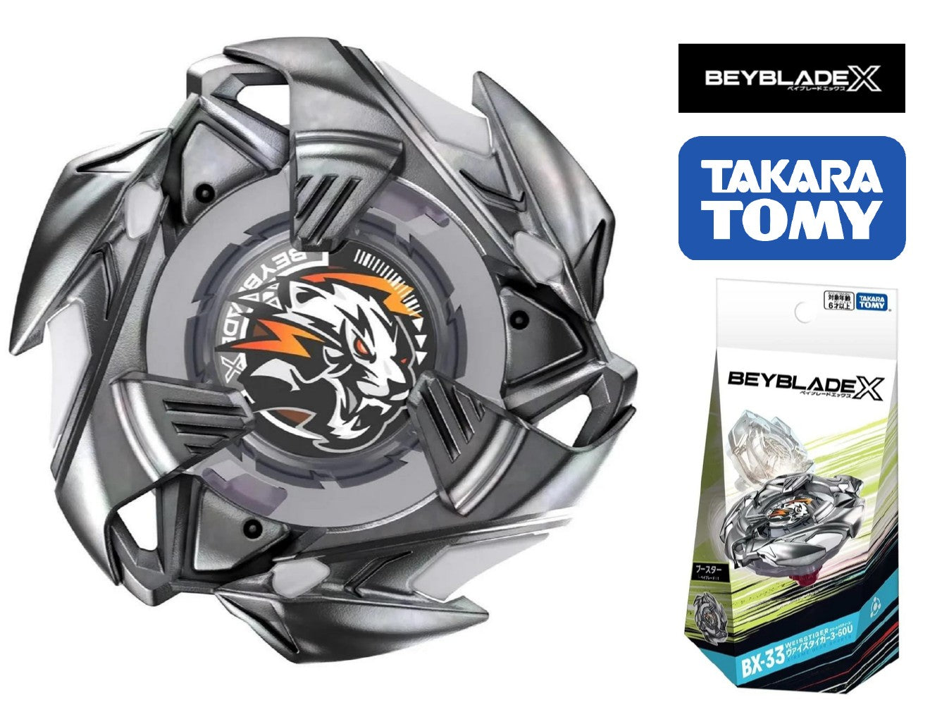 Takara Tomy Beyblade X BX-33 Booster Weiss Tiger 3-60U