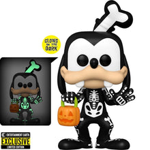 Load image into Gallery viewer, Funko Pop! Disney - Goofy (Skeleton) Glow in The Dark Figure (Entertainment Earth Exclusive) Packaged in Pop Protector
