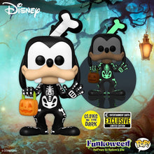 Load image into Gallery viewer, Funko Pop! Disney - Goofy (Skeleton) Glow in The Dark Figure (Entertainment Earth Exclusive) Packaged in Pop Protector
