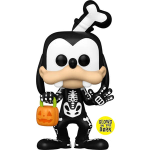 Funko Pop! Disney - Goofy (Skeleton) Glow in The Dark Figure (Entertainment Earth Exclusive) Packaged in Pop Protector