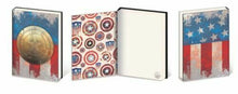 Load image into Gallery viewer, MARVEL CAPTAIN AMERICA- 3D METAL SHIELD PREMIUM JOURNAL NOTEBOOK COMICS VAULTED!
