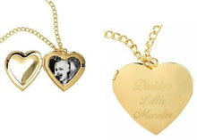 Load image into Gallery viewer, Suicide Squad Harley Quinn 18k Gold Plated &quot;Daddy&#39;s Little Monster&quot; Heart Locket
