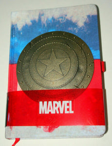 MARVEL CAPTAIN AMERICA- 3D METAL SHIELD PREMIUM JOURNAL NOTEBOOK COMICS VAULTED!