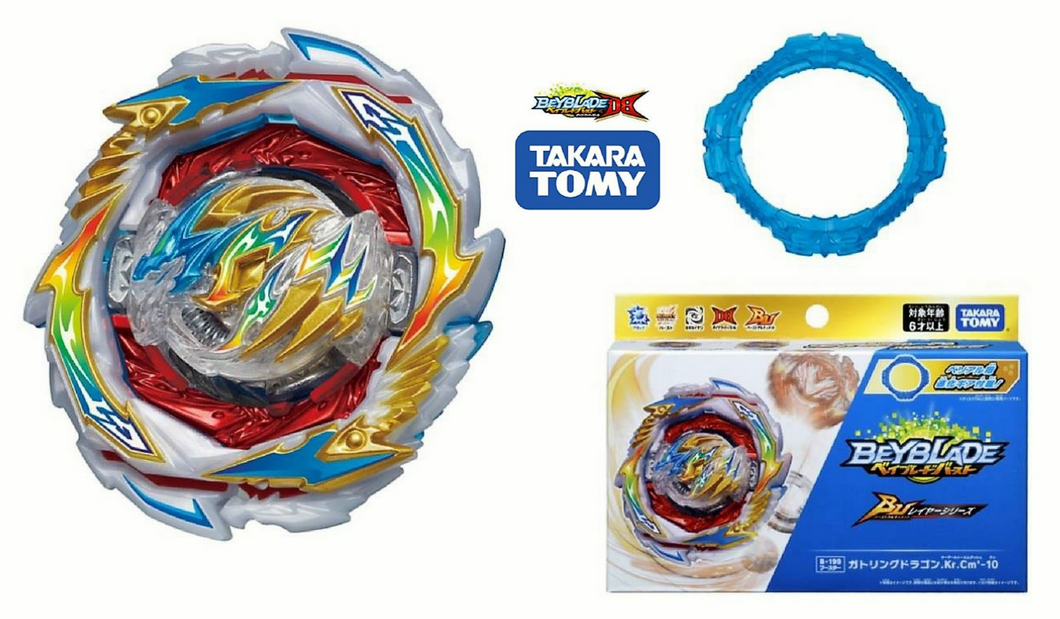 Takara Tomy Beyblade Burst B-199 Gatling Dragon Karma Charge Metal'-10 w/ D Gear