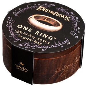Weta Workshop Lord of the Rings The One Ring Gold Plated Tungsten Ring - Size 9