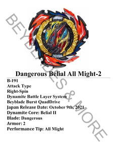Takara Tomy Beyblade Burst B-191 Dangerous Belial All Might-2