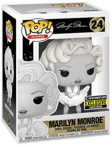 Funko Pop! Icons Marilyn Monroe Black and White Vinyl Figure Entertainment Earth Exclusive Packaged in 0.5mm EcoTek Pop Protector