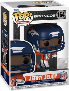 Funko POP NFL (164) : Broncos - Jerry Jeudy (Home Uniform) Packaged in 0.50 mm EcoTek Pop Protector