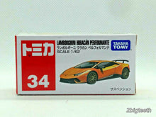 Load image into Gallery viewer, Takara Tomy Tomica #34 Lamborghini Huracan Performante 1/62 Diecast Car (Japan Import)
